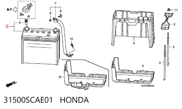 Аккумулятор 31500SCAE01 Honda