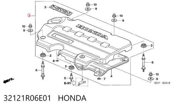 Крышка двигателя Honda CR-V III