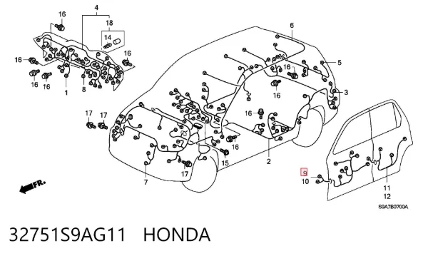  32751S9AG11 Honda