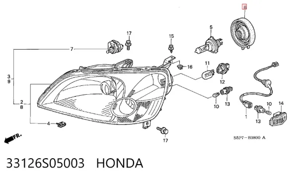  33126S05003 Honda