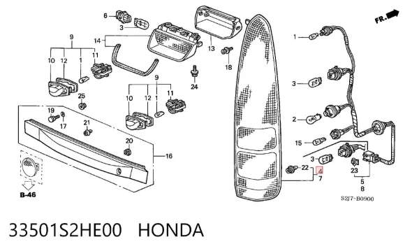 Задний фонарь Honda HR-V GH