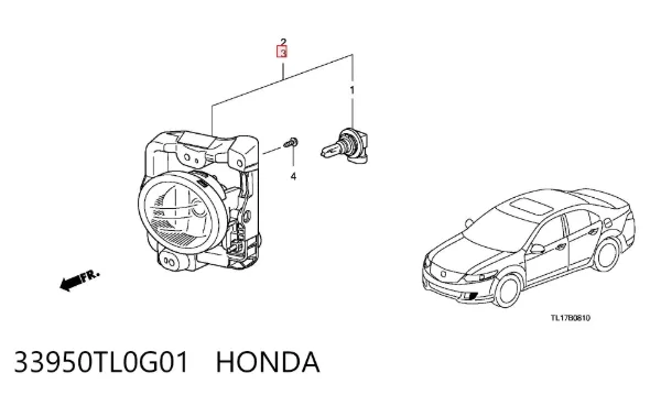 Фара противотуманная левая 33950TL0G01 Honda