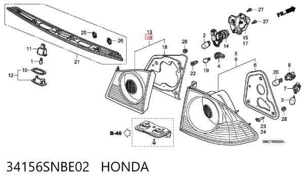  34156SNBE02 Honda