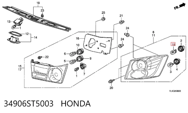 Лампочка 34906ST5003 Honda