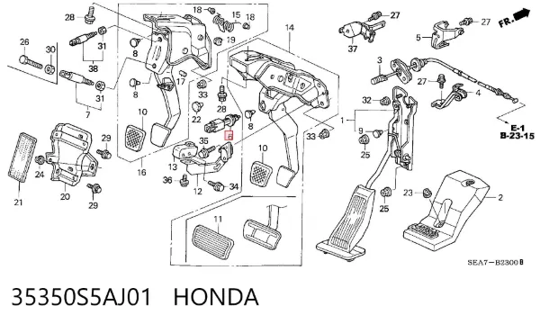 Датчик стоп сигнала 35350S5AJ01 Honda