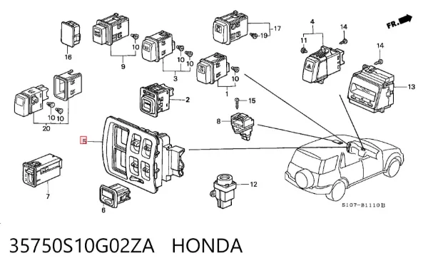  35750S10G02ZA Honda