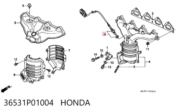 Лямбда зонд 36531P01004 Honda