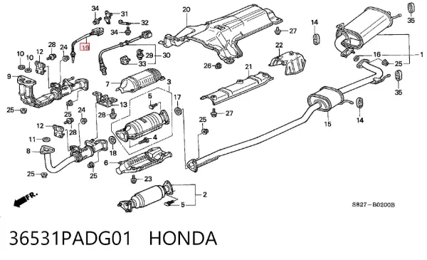 Лямбда зонд 36531PADG01 Honda