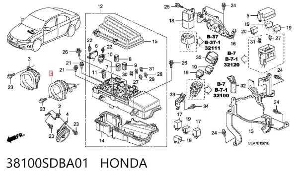 Звуковой сигнал 38100SDBA01 Honda