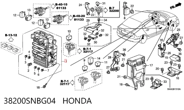 Блок предохранителей Honda Civic VIII