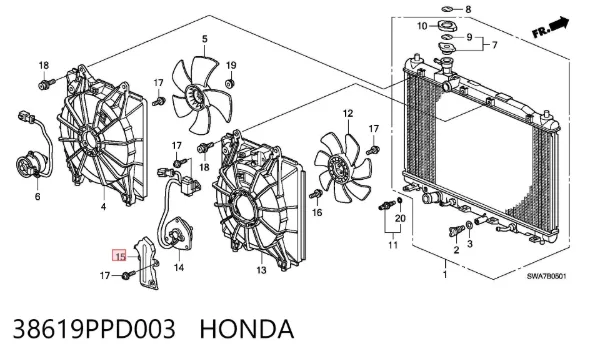  38619PPD003 Honda
