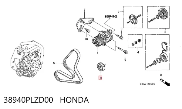 Натяжной ролик 38940PLZD00 Honda