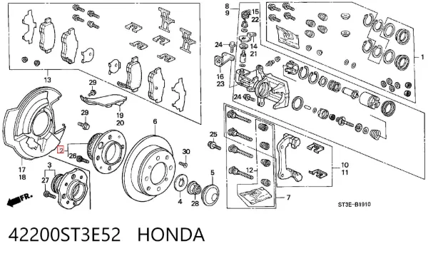 Задняя ступица 42200ST3E52 Honda
