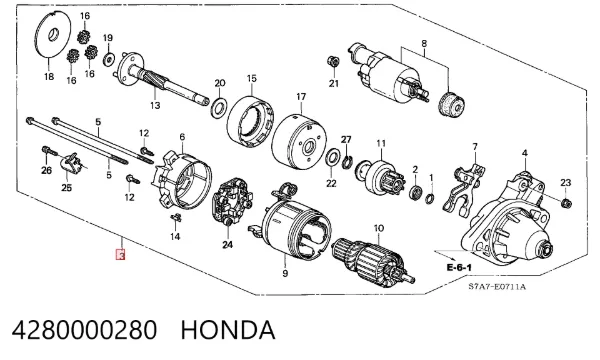 Стартер 4280000280 Honda