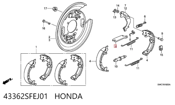  43362SFEJ01 Honda