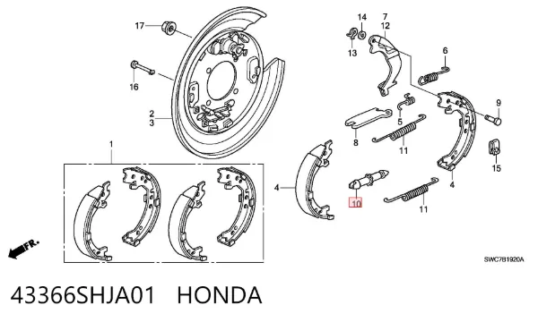  43366SHJA01 Honda