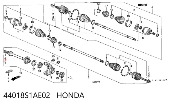  44018S1AE02 Honda