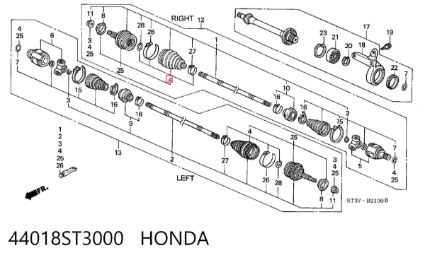 Пыльник ШРУСа наружный 44018ST3000 Honda