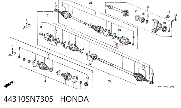  44310SN7305 Honda