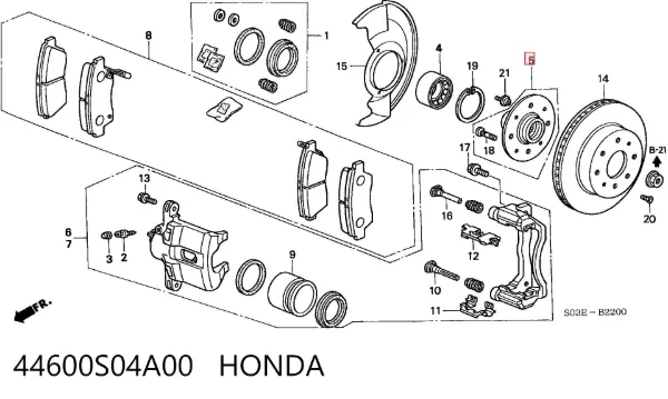 Передняя ступица Honda Civic VII