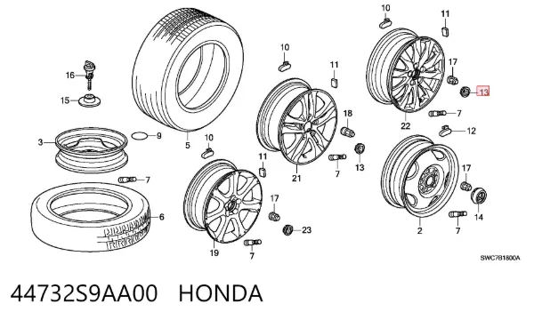 Колпаки Honda Civic VIII