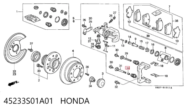  45233S01A01 Honda