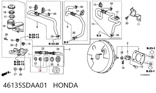  46135SDAA01 Honda