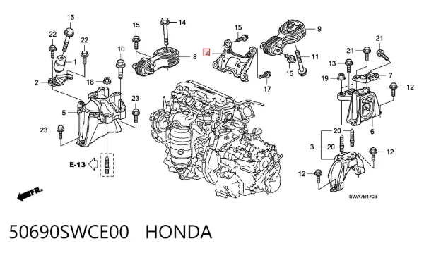  50690SWCE00 Honda