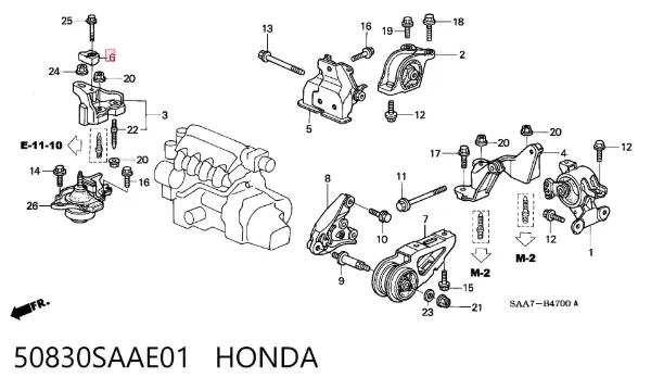  50830SAAE01 Honda