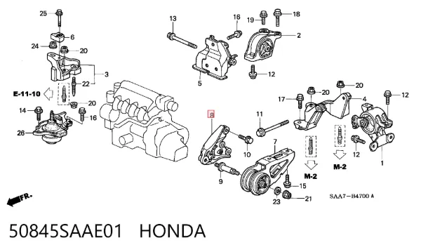  50845SAAE01 Honda