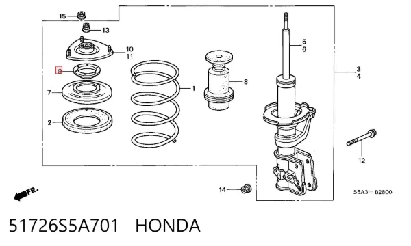 Опорный подшипник амортизатора 51726S5A701 Honda