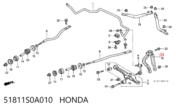  51811S0A010 Honda