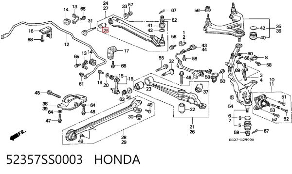  52357SS0003 Honda