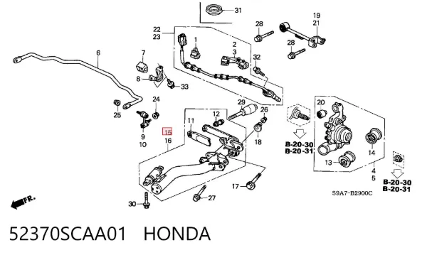  52370SCAA01 Honda