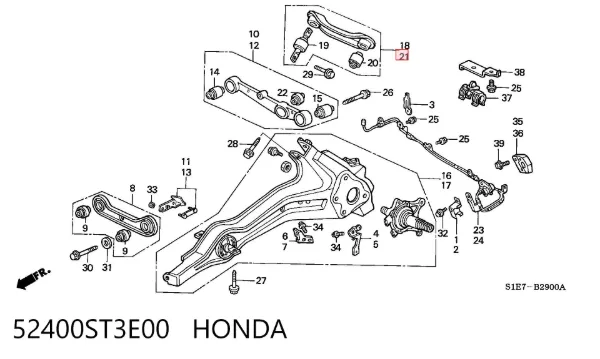  52400ST3E00 Honda