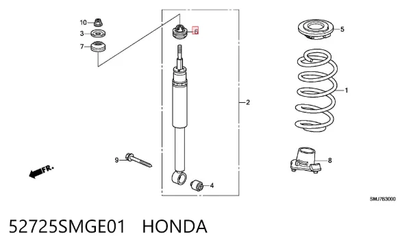 Опора амортизатора заднего Honda Civic VIII