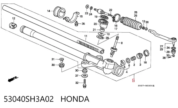 Рулевая рейка 53040SH3A02 Honda