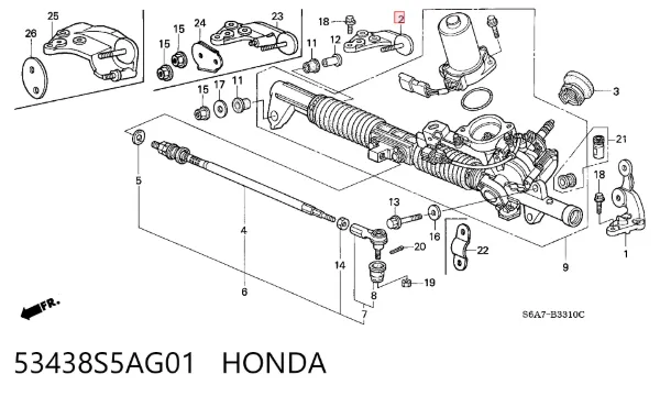  53438S5AG01 Honda