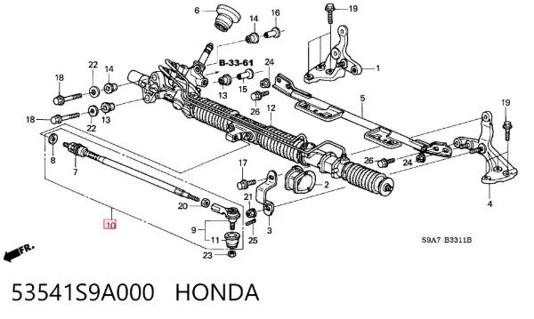  53541S9A000 Honda