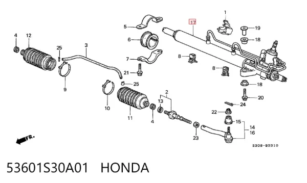 Рулевая рейка 53601S30A01 Honda