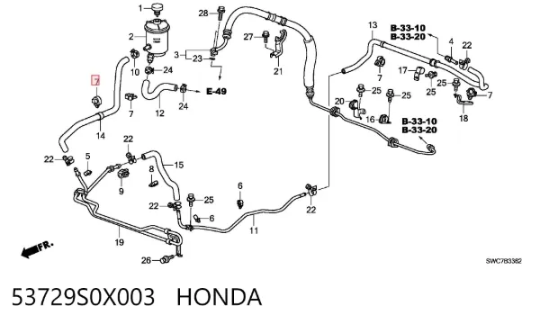  53729S0X003 Honda