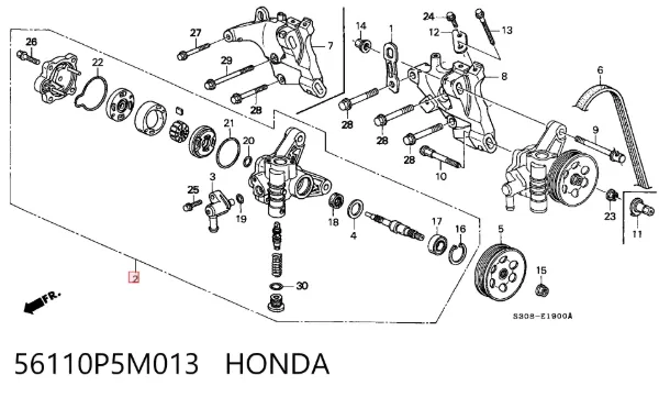 Насос ГУР 56110P5M013 Honda