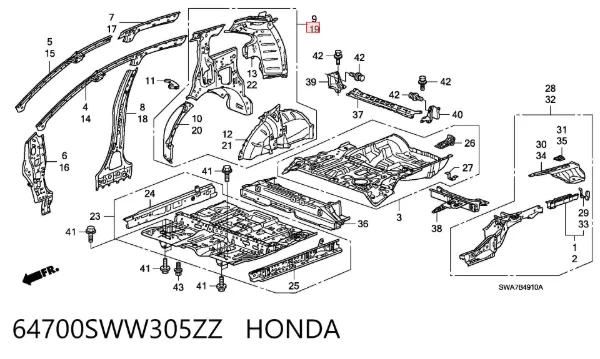  64700SWW305ZZ Honda