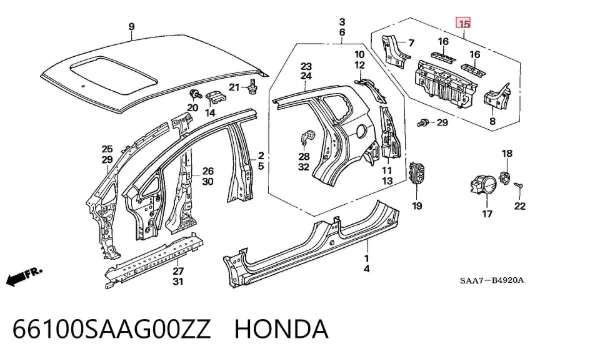  66100SAAG00ZZ Honda