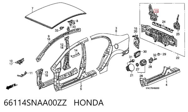  66114SNAA00ZZ Honda