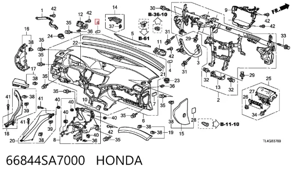  66844SA7000 Honda