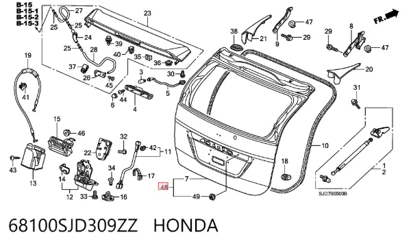 Ляда 68100SJD309ZZ Honda