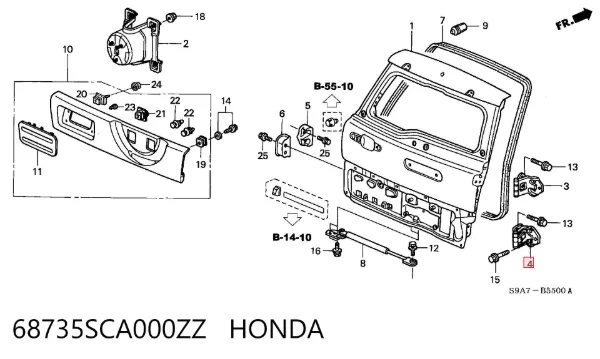  68735SCA000ZZ Honda