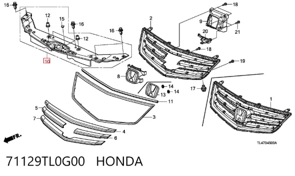  71129TL0G00 Honda
