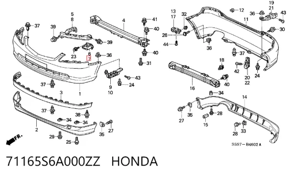  71165S6A000ZZ Honda
